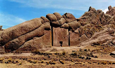 The mysterious Gate of the Gods at Hayu Marca Peru