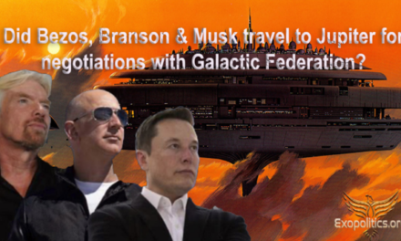 Sind Bezos, Branson und Musk heimlich zum Jupiter geflogen, um an Verhandlungen mit der Galaktischen Föderation teilzunehmen?